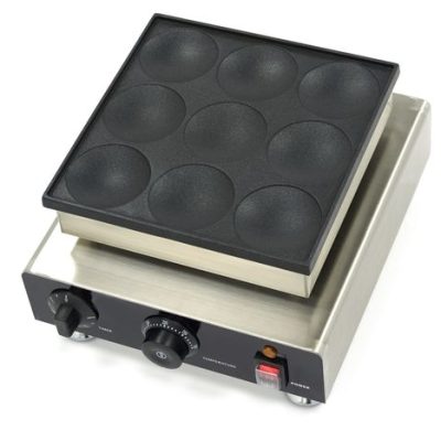 Appareil à pancakes professionnel 9 pièces inox Ø8 cm