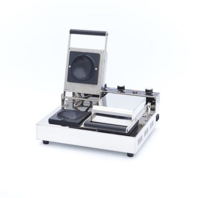 Appareil à panini gelato double professionnel avec plaques individuelles en aluminium Téflon et thermostats réglables pour glacier