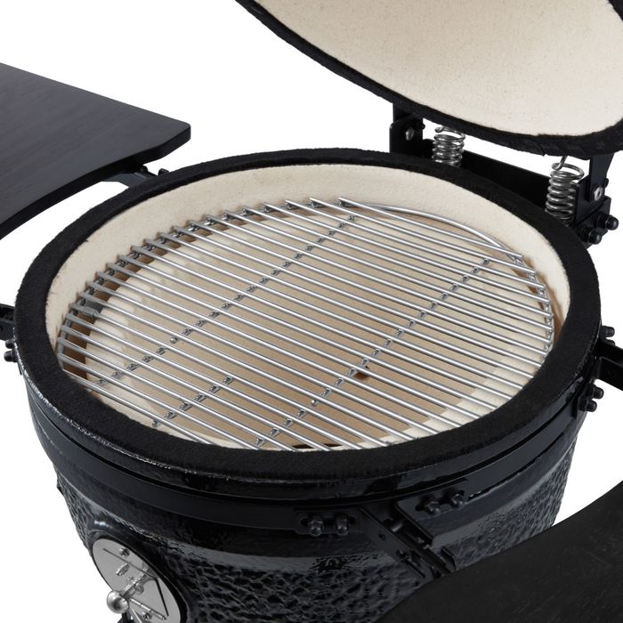 Barbecue Kamado Premium Ø 39,5 cm – Grille Ø 37,5 cm – Châssis Mobilité – 62 kg – Image 9