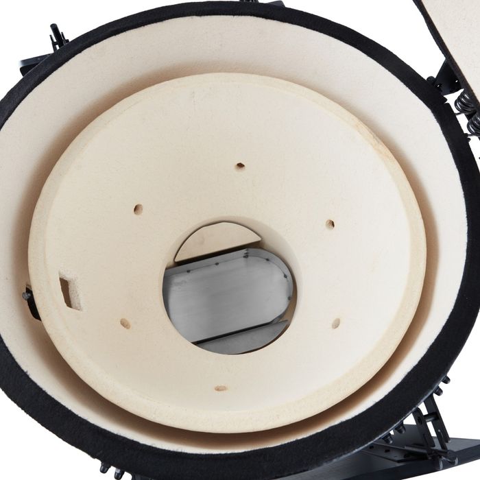 Barbecue Kamado Premium Ø 59 cm – Grille Inox Ø 57 cm – Châssis Acier et Bambou – Image 14