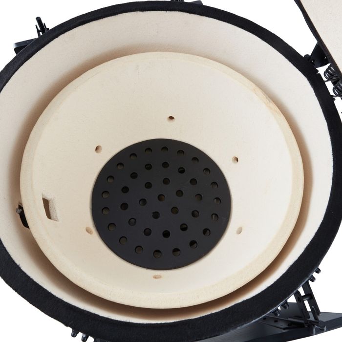 Barbecue Kamado Premium Ø 59 cm – Grille Inox Ø 57 cm – Châssis Acier et Bambou – Image 15