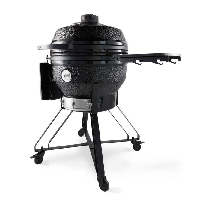 Barbecue Kamado Premium Ø 59 cm – Grille Inox Ø 57 cm – Châssis Acier et Bambou – Image 4