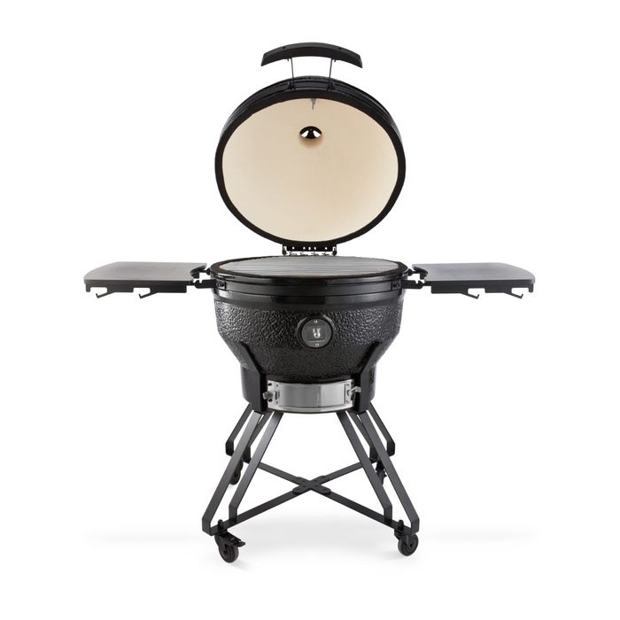 Barbecue Kamado Premium Ø 59 cm – Grille Inox Ø 57 cm – Châssis Acier et Bambou – Image 5