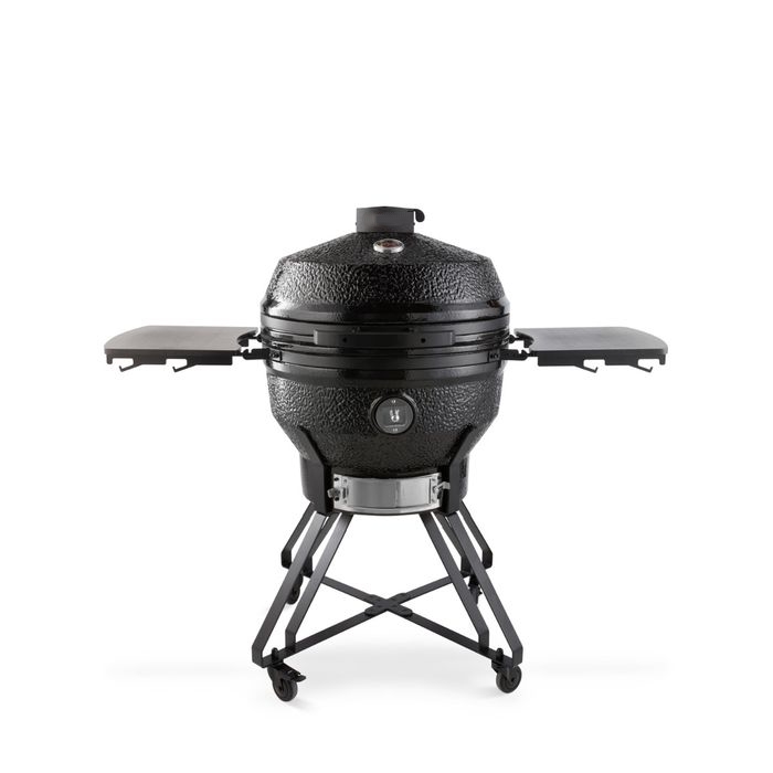 Barbecue Kamado Premium Ø 59 cm – Grille Inox Ø 57 cm – Châssis Acier et Bambou – Image 6