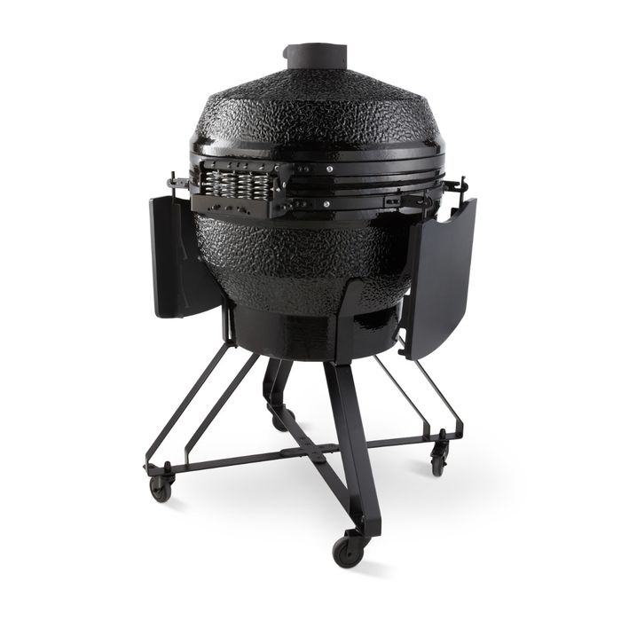 Barbecue Kamado Premium Ø 59 cm – Grille Inox Ø 57 cm – Châssis Acier et Bambou – Image 2