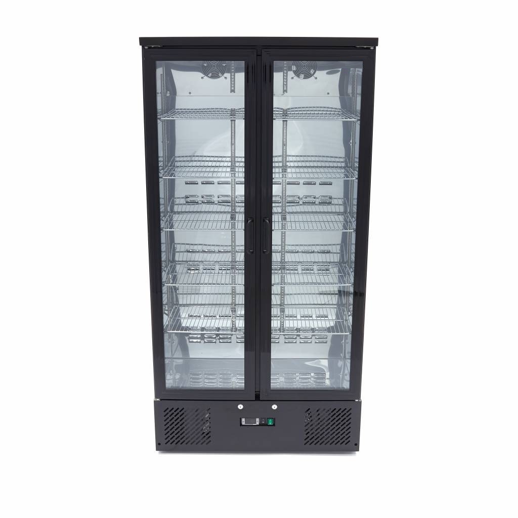 Réfrigérateur Boissons Grande Capacité 538L - 2 Portes Vitrées & 10 Étagères Inox – Image 2