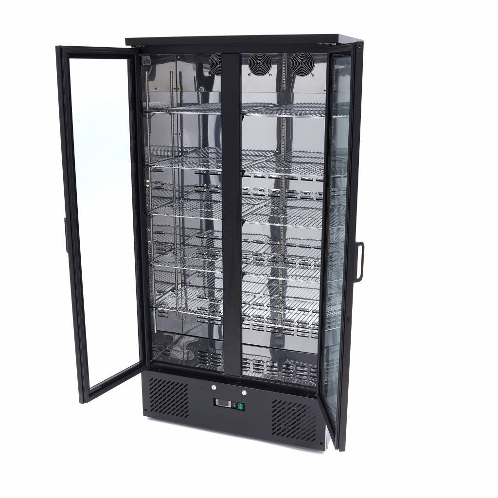 Réfrigérateur Boissons Grande Capacité 538L - 2 Portes Vitrées & 10 Étagères Inox – Image 6