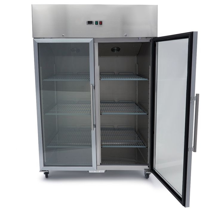 Congélateur Vitrine Professionnel 1200 Litres - 690W Inox Portes Vitrées – Image 6