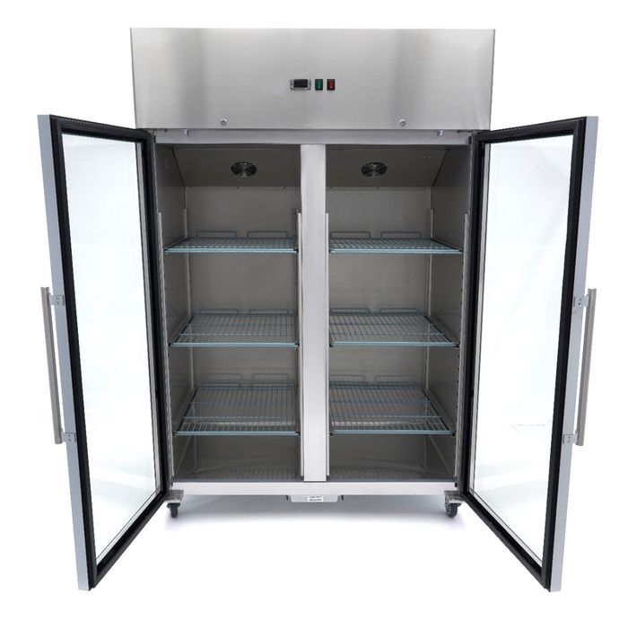 Congélateur Vitrine Professionnel 1200 Litres - 690W Inox Portes Vitrées – Image 7