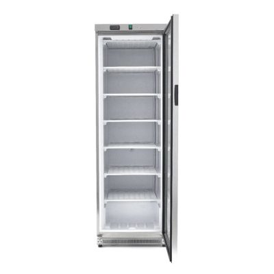 Congélateur vitrine professionnel 400 litres inox porte en verre