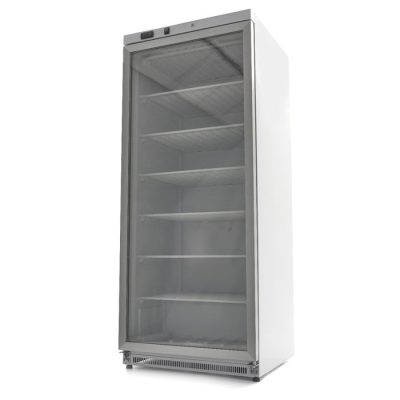 Grand congélateur vitrine professionnel 600 litres blanc