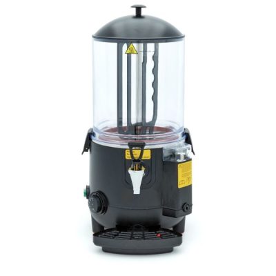 Distributeur de chocolat chaud professionnel 10 litres noir bain-marie