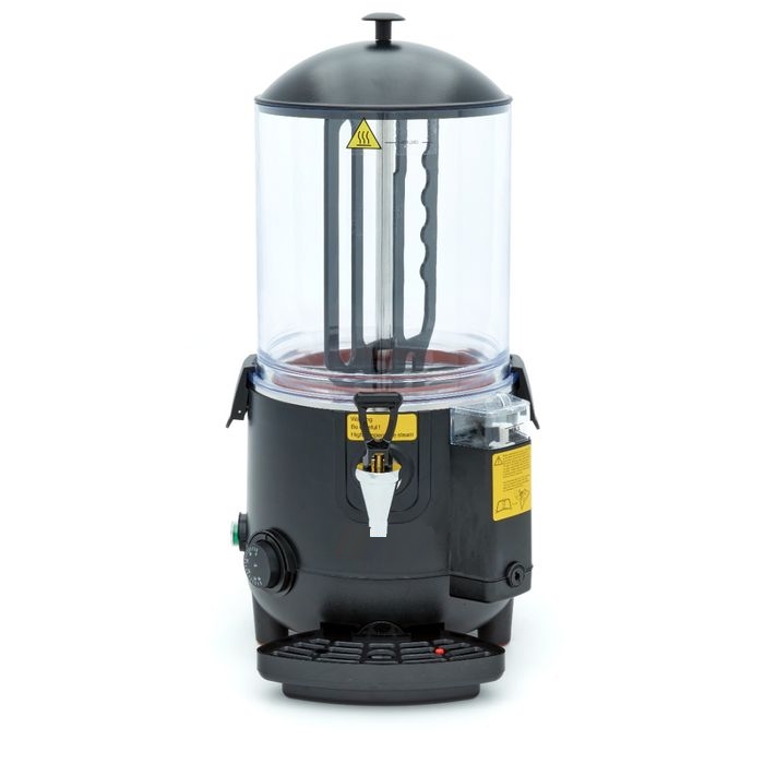Distributeur de chocolat chaud professionnel 10 litres noir bain-marie
