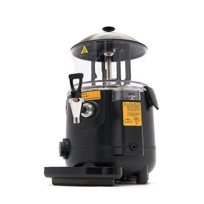 Distributeur de chocolat chaud professionnel 5 litres noir avec bain-marie