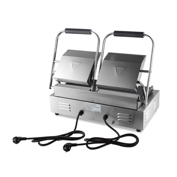 Double Contact Grill Professionnel – Plaques en Fonte – 2 x 1800W – Châssis Inox – Image 5