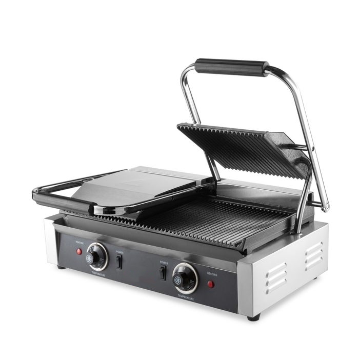 Double Contact Grill Professionnel – Plaques en Fonte – 2 x 1800W – Châssis Inox – Image 6