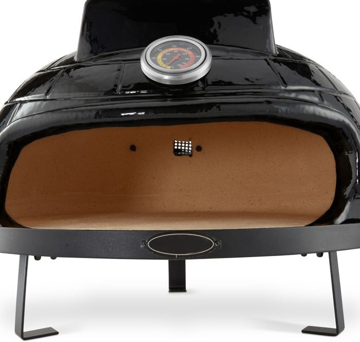 Four à Pizza en Céramique de Table - Ø 53cm - Design Kamado - Noir – Image 8