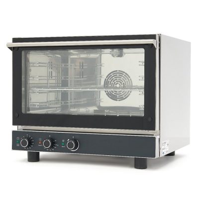 Four mixte professionnel 4 niveaux vapeur et convection en acier inoxydable avec commande analogique 400V