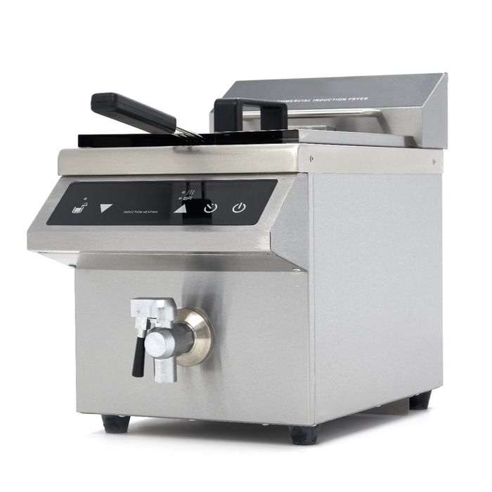 Friteuse Induction 1 x 8 Litres avec robinet de vidange – Image 2