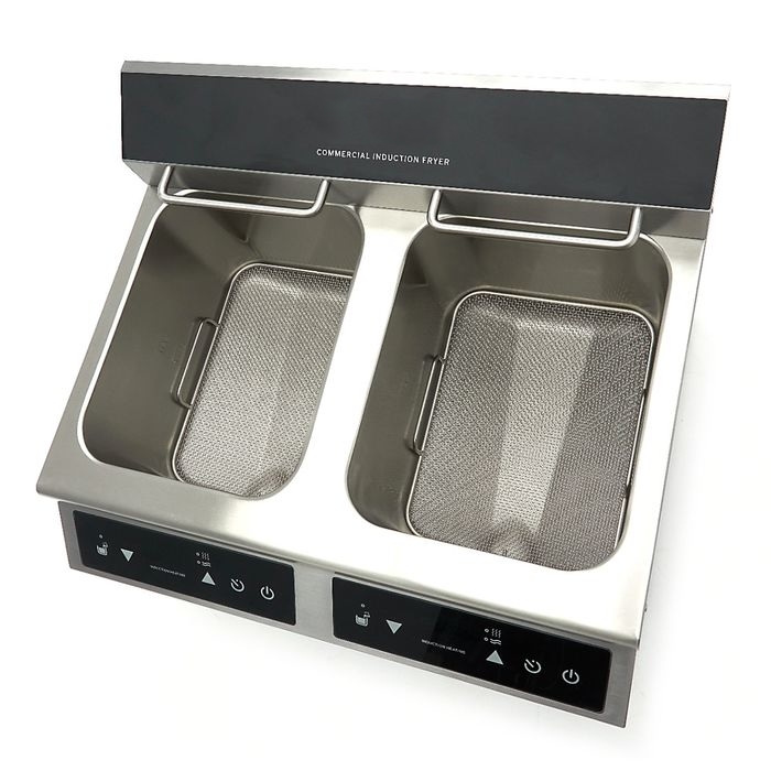 Friteuse à Induction Professionnelle 2 x 8L - 7000W & Robinets de Vidange – Image 5