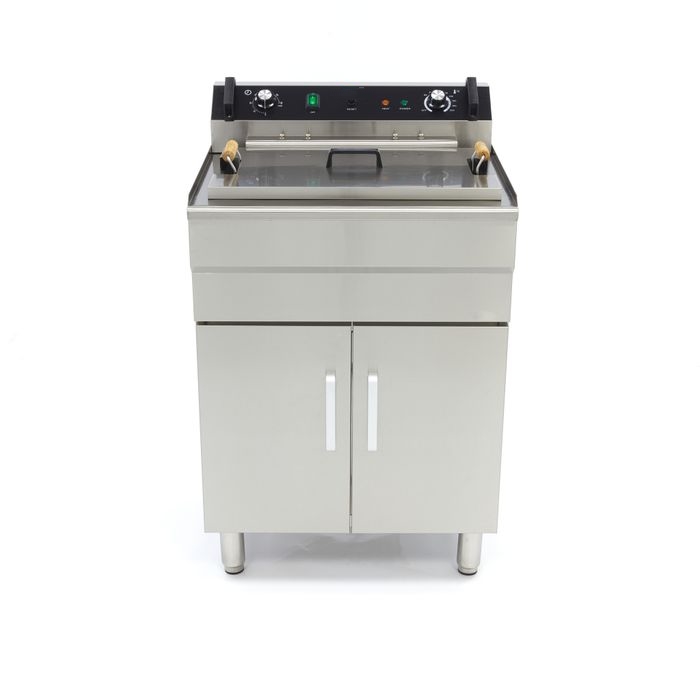 Friteuse Électrique Professionnelle 35L avec Robinet - 6000W - 400V sur Support – Image 3