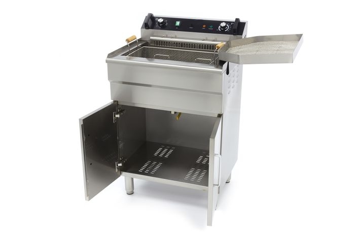 Friteuse Électrique Professionnelle 35L avec Robinet - 6000W - 400V sur Support – Image 8