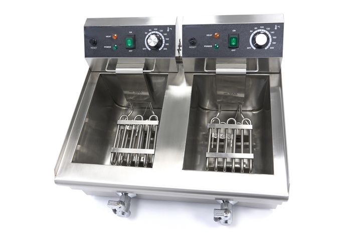 Friteuse Électrique Professionnelle 2 x 10L - 6000W - Robinets de Vidange Intégrés – Image 2