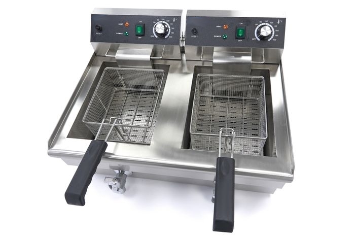 Friteuse Électrique Professionnelle 2 x 13L - 6000W - Avec Robinets de Vidange – Image 4