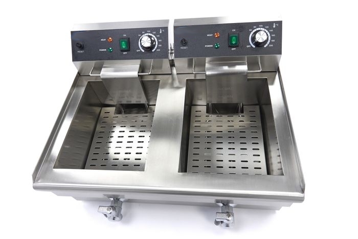 Friteuse Électrique Professionnelle 2 x 13L - 6000W - Avec Robinets de Vidange – Image 5
