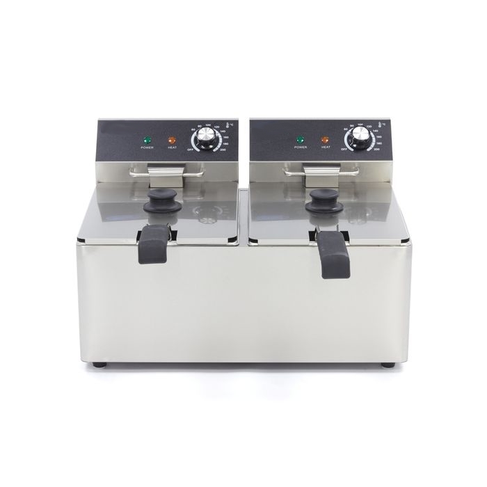 Friteuse Électrique Professionnelle 2 x 8L - 6,5 kW - Double Cuve Haute Puissance – Image 3