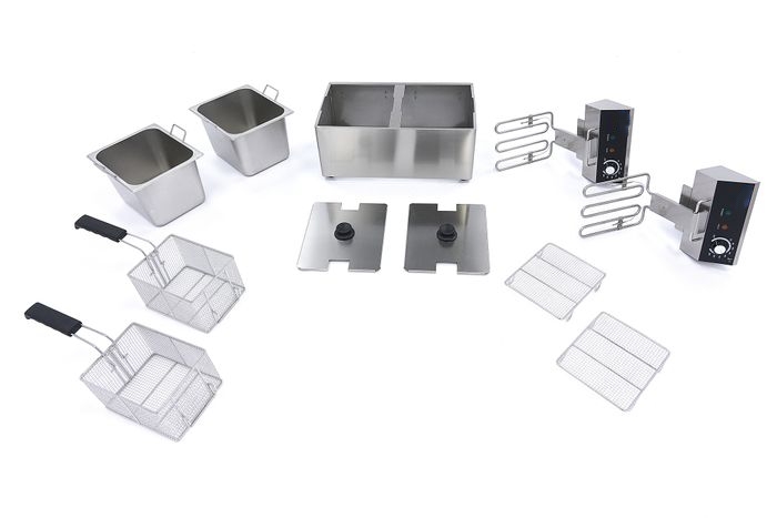 Friteuse Électrique Professionnelle 2 x 8L - 6,5 kW - Double Cuve Haute Puissance – Image 2