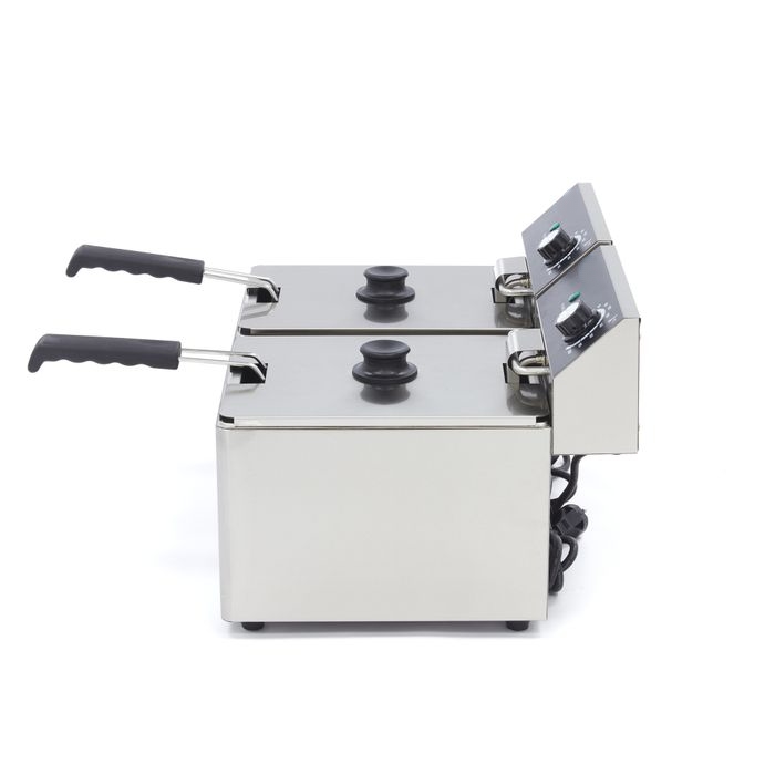 Friteuse Électrique Professionnelle 2 x 8L - 6,5 kW - Double Cuve Haute Puissance – Image 8