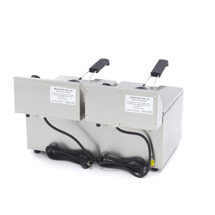 Friteuse Électrique Professionnelle 2 x 8L - 6,5 kW - Double Cuve Haute Puissance – Image 9