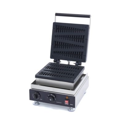 Gaufrier professionnel 4 gaufres sur bâtonnets format lolly 21cm inox 1750W