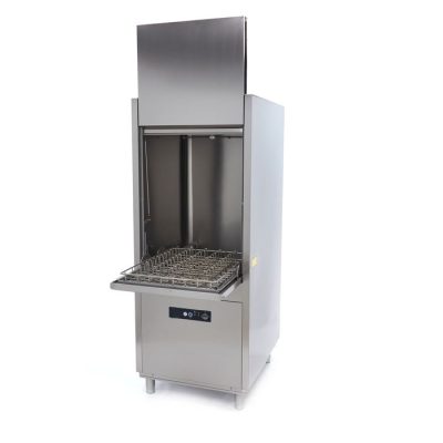 Lave-ustensiles professionnel 60x76 cm 400V, machine à laver les casseroles industrielle inox, lave-ustensiles 16700W boulangerie pâtisserie, plonge à ustensiles inox AISI 304.
