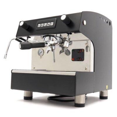 Machine à café traditionnelle professionnelle 1 groupe noire compacte