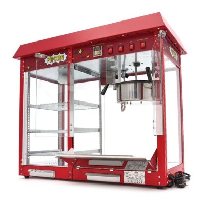 Machine à pop-corn professionnelle avec vitrine chauffante 3kg/h