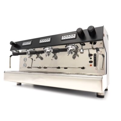 Machine à café traditionnelle professionnelle 3 groupes métal noir