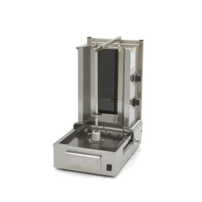 Machine à kebab électrique professionnelle 2 brûleurs 20 kg inox