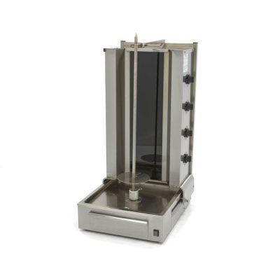 Machine à kebab électrique professionnelle 4 brûleurs 70 kg inox