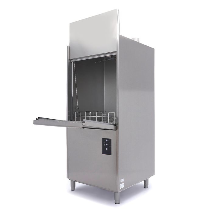 Machine à laver les casseroles professionnelle 56x63 cm 400V, lave-batterie industriel inox 7500W, machine de lavage casseroles pompe 1.5kW, plonge inox ustensiles 56x63.