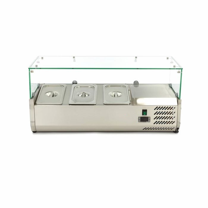 Porte-Ingrédient Réfrigéré Ultra-Compact 95 cm - 3 x GN 1/3 - Inox & Vitre – Image 2
