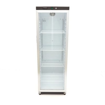 Réfrigérateur professionnel 400 litres noir avec porte en verre design