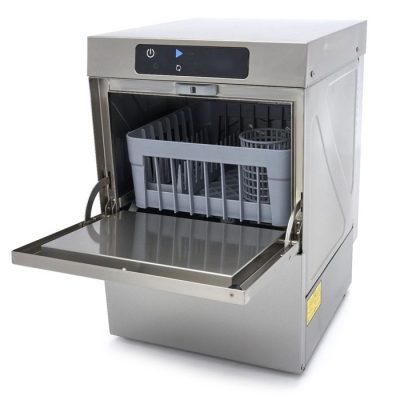 Lave-verre professionnel digital 35x35 cm inox, machine à laver les verres rinçage 85 degrés séchage éclair, lave-verre numérique 3300W pompe de vidange et savon, robot lave-verre bar digital 35x35.