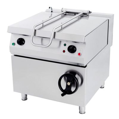 Sauteuse professionnelle basculante à gaz 90 litres série 900, puissance 24kW, injecteurs multi-gaz inclus, format compact 100cm pour restaurant et villa de standing