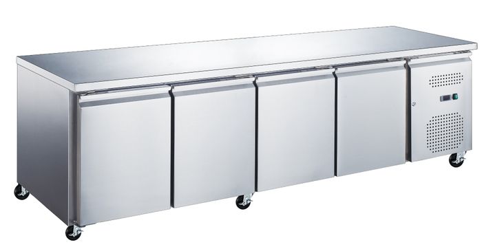 Table Réfrigérée Positive 4 Portes Inox - 553 Litres & Plan de Travail XXL – Image 3