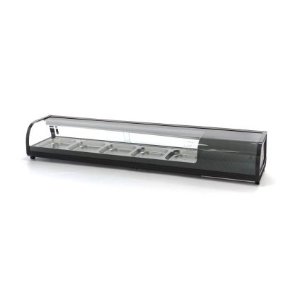Grande vitrine réfrigérée à sushis 180cm avec 5 bacs GN 1/2