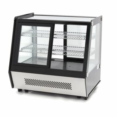 Vitrine à gâteaux professionnelle 125 litres avec double accès coulissant