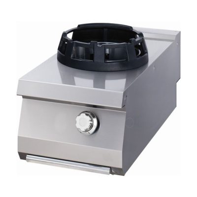 Wok à poser gaz professionnel gamme 900 en acier inoxydable