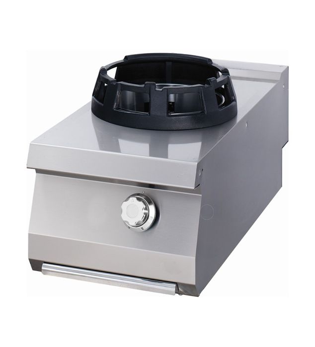 Wok à poser gaz professionnel gamme 900 en acier inoxydable
